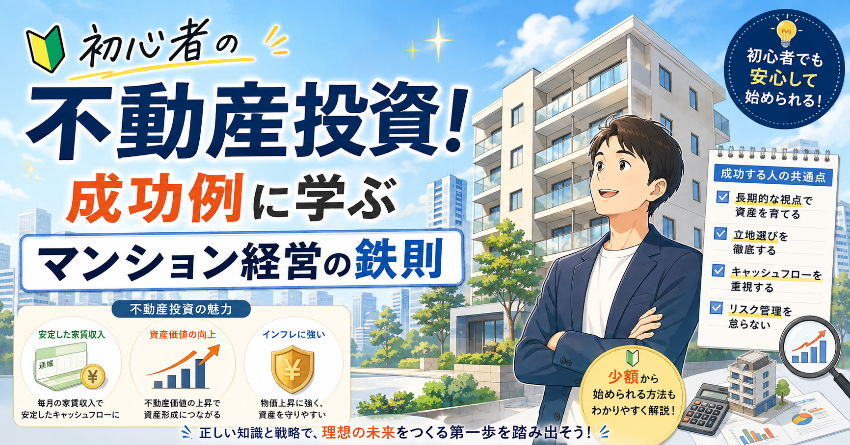 初心者の不動産投資!成功例に学ぶマンション経営の鉄則